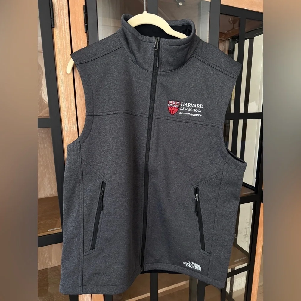 The North Face Harvard Law School Ridgewall soft shell vest zip up embroidered